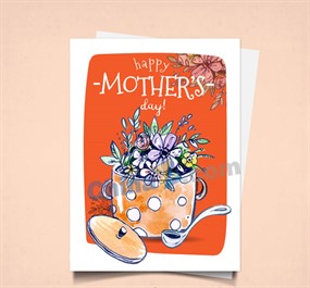 母亲节祝福卡矢量图